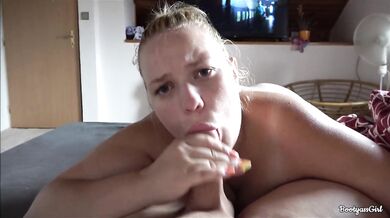 18 year old amateur bbw big ass and big boobs blowjob cum twice point of view risky sex chubby cam