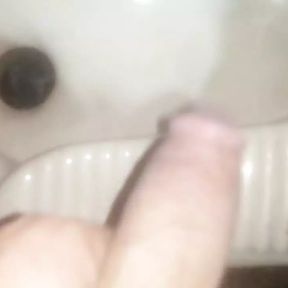 Strong cock pissing