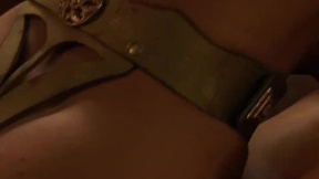 Lesbian Slave Orgasming Under Mistresses Strapon