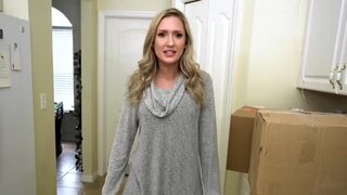 Stepmom showing her nice boobies in POV before the fuck