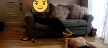 Ex boyfriend in chastity made to worship feet and ass