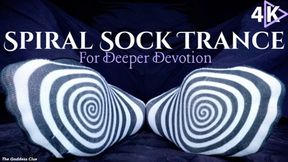 Spiral Sock Trance for Deeper Devotion - 4K - The Goddess Clue, Spiral Induction, Pendant Induction, Foot Domination, Mental Domination and Foot Slave Training