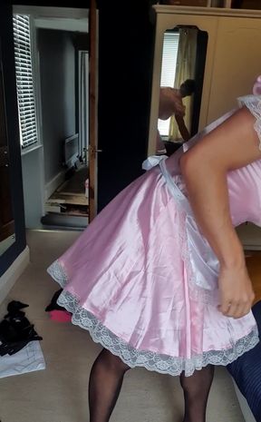 Pink maid and butt plug
