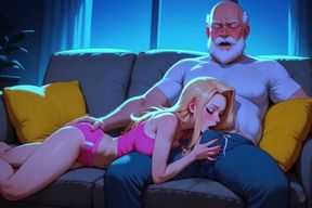 Movie Night with My Stepfather (ai-generated)
