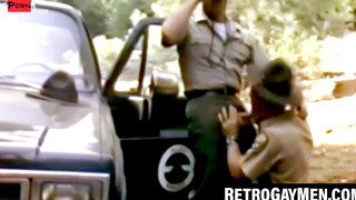 Raw Hardcore Anal Threesome - Police Officer Rimming Two Guys Raw