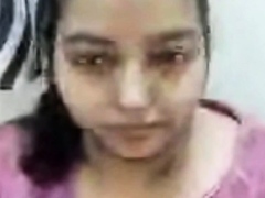 A horny fat indian milf watching dick masturbation on webcam