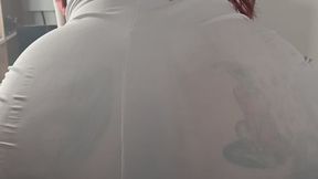 My farts all come out on the guy's cock and my sexy dress with my big ass
