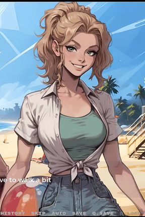 My New Girlfriend  Taboo Hentai Game  Ep.24 Day at the Beach with My Two Hot Step Sisters!