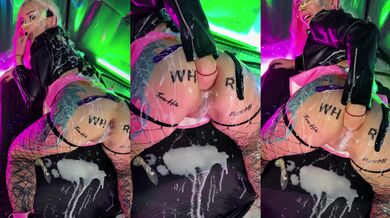 Cyberpunk slut gets bukkaked and fisted raw in tight ass