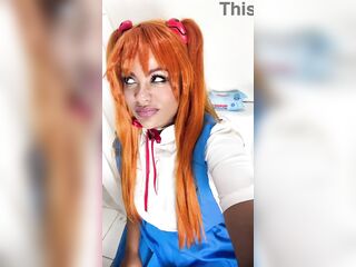 Asuka Cosplay Fart & Burp Compilation Plugsuit and School Uniform Bulky Black