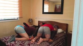 We invited some neighbors to the house and we ended up in a delicious swingers exchange