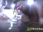 Lisa Rivera gives head in the Jacuzzi