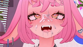 Fucked by a Bunny during her intense workout on VTuber platform
