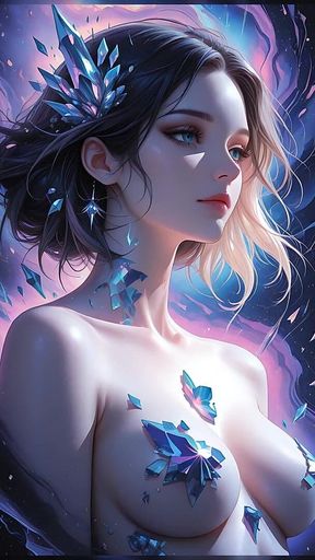 Astral Vortex Goddess with Obsidian Smoke and Crystal Light Fantasy Ai Art Slideshow