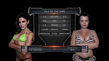 Agatha Delicious vs Nadia White Female Wrestling