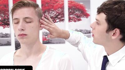Lovely twinks in shirts and ties fuck with a passion