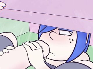 Quick Blow job Below The Table At Restaurant ( Parody Toon )