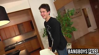 Sexy naked cleaner gets his ass serviced