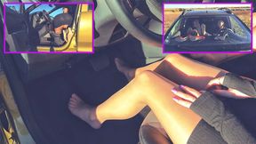 TANYA JULIA VERY HARD REVVING HIGH HEELS NYLON FEET 4K (real video) FULL VIDEO 16 MIN