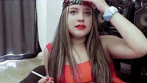 Smoking Sexy 120's Model Andressa Video 0038