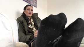 Pamper Your Owner - the Black Socks in a Short Break POV, JOI Lady Victoria Valente