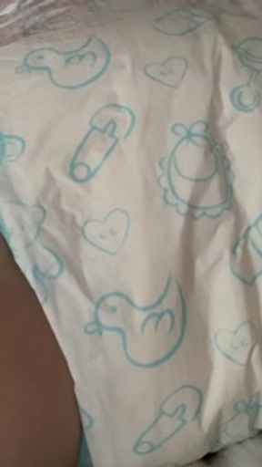 After wet pants - need bigger adult diapers now!!!- wetting and cumming in diaper