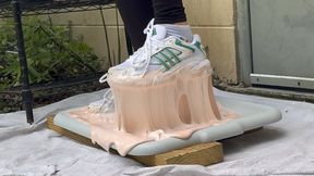 Sneakers Glued Down – Foot Close-Up Trap Struggle (Glue Poured & Snapped Back!)