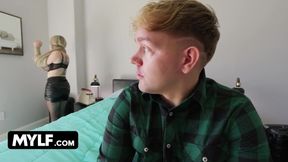 Big Titted Stepmom Lets Hung Stepson Pound the Fuck Out of Her Tight Pussy - MYLF