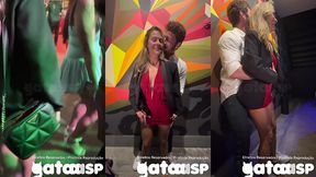 e continuamos aprontando no pagode com o corno assistindo tudo