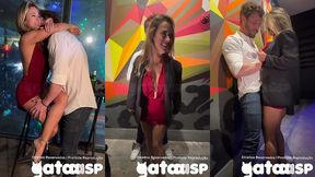 e continuamos aprontando no pagode com o corno assistindo tudo