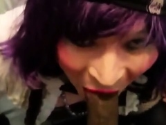 Sissy blow Job black stallion