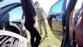 I swallow the cum from my dogging date
