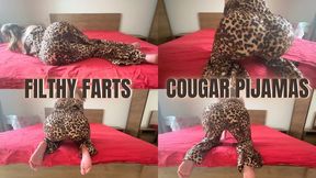 Cougar PJ Stinky Farts In Red Bed