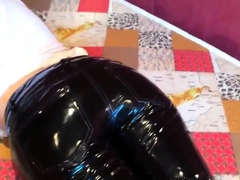 Squeezingmy  ass in shiny vinyl pants