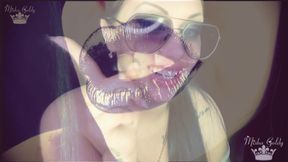 Glossy lips and big tits mind fuck with joi and cum countdown